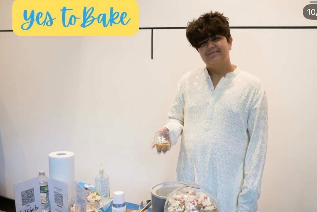 Viraj at a yestobake event table