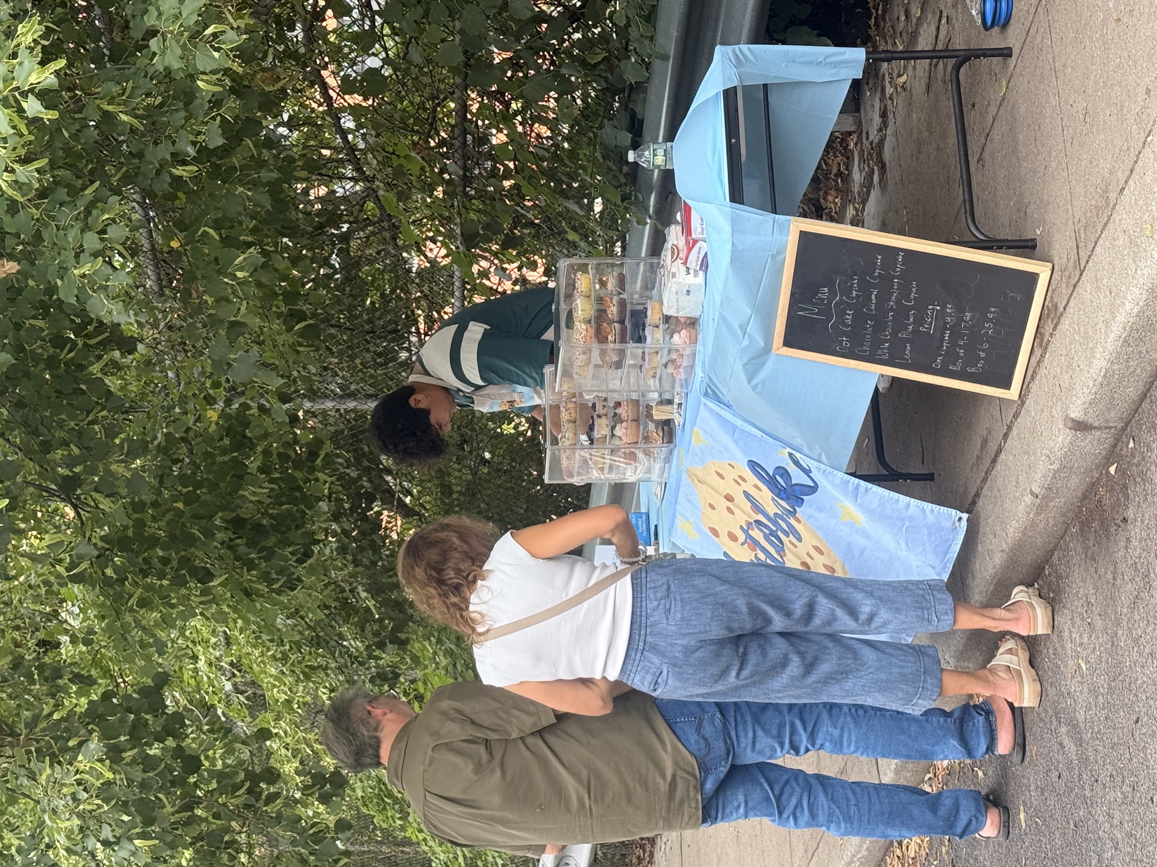 Customers visiting a yestobake table